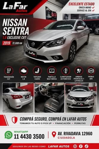 Nissan Sentra 1.8 Exclusive Pure Drive Cvt