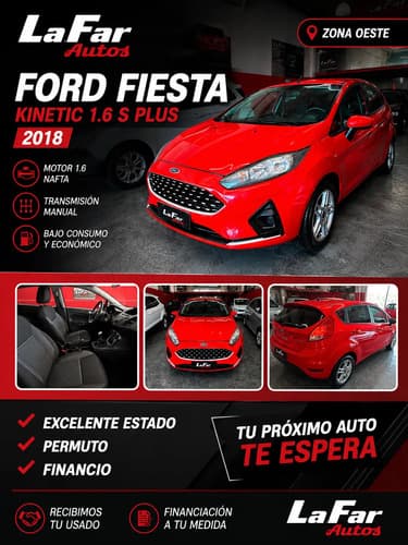 Ford Fiesta Kinetic 1.6 S Plus 2018 Linea Nueva